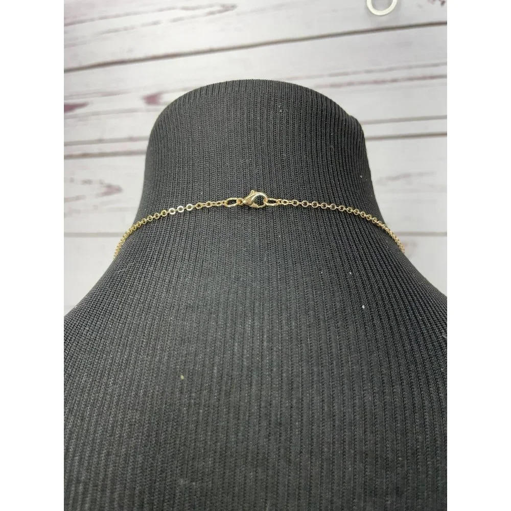 NEW‎ Teacher Appreciation Pi Heart Pendant Gold Tone Necklace